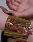 Mystery of Art Garnet Crystal Mythological Sphinx Bracelet