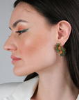 Rise of the Sun Green Earrings