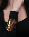 Mystery of Art Garnet Crystal Mythological Sphinx Bracelet