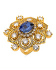 Byzantium Dark Blue Crystal Ring
