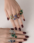 Jr. Secret of The Universe Aqua Crystal Iconic Knuckle Ring