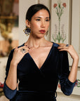 The Sultan`s Beloved Ottoman Collection Dark Blue Earrings