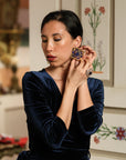 The Sultan`s Beloved Ottoman Collection Dark Blue Earrings