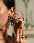 The Sultan`s Beloved Ottoman Collection Dark Blue Earrings