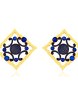 The Sultan`s Beloved Ottoman Collection Dark Blue Earrings