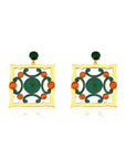Hünkarın Gözdesi Ottoman Collection Green Orange Earrings