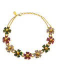 Inner Flower Ruby & Green & White Choker/Necklace