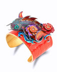 Sultan of the Ocean Rainbow Red Enamel Flashy Bracelet