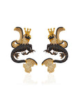 Secret of Stamboul Siyah & Şampanya Efsanevi Dragon Küpe