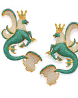 Secret of The Universe Green Mythological Seahorse Earrings