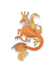 Secret of The Universe Orange Crystal Noble Dragon Necklace/Brooch