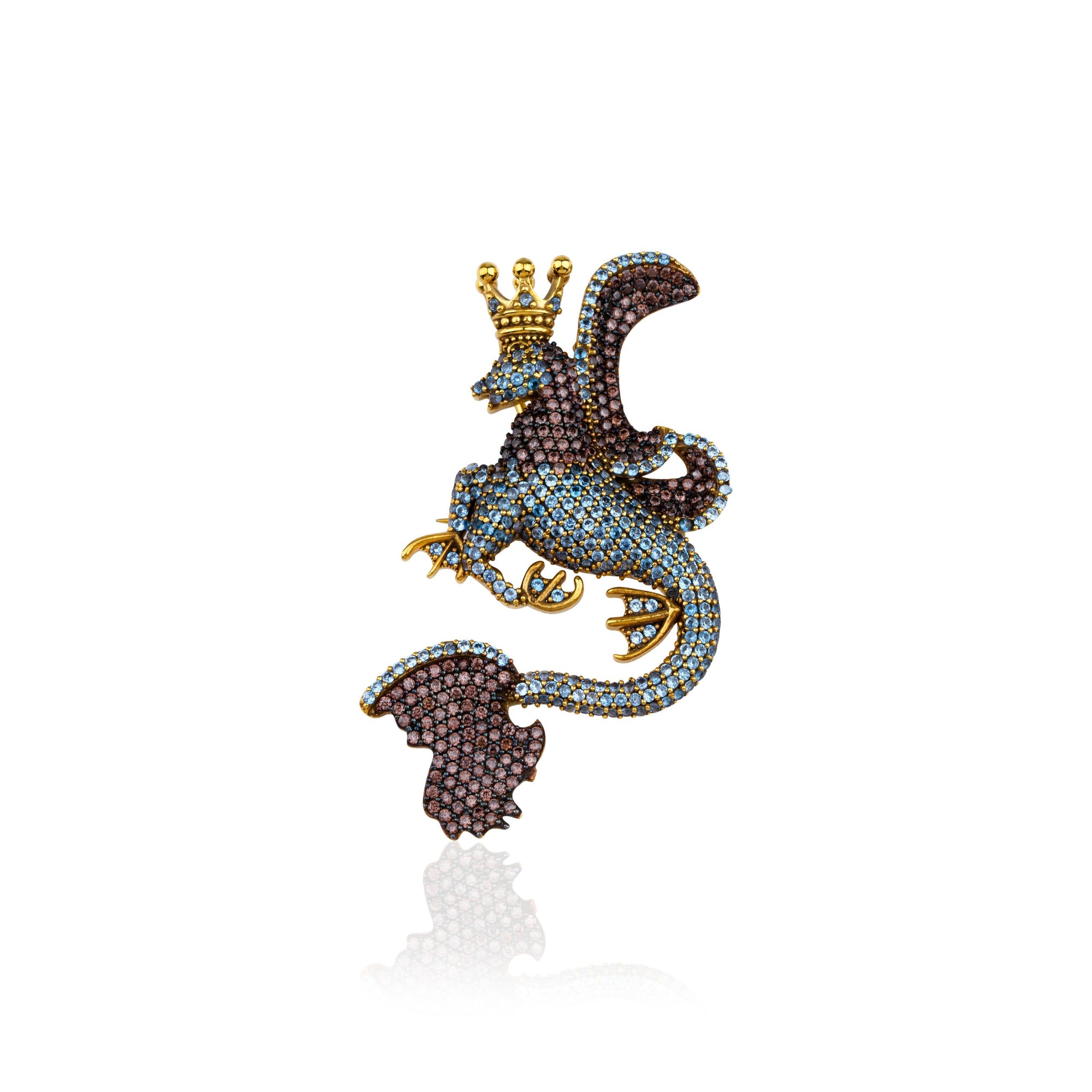 Secret of Stamboul Caramel Legendary Seahorse Necklace/Brooch