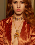 Secret of The Universe Orange Crystal Noble Dragon Necklace/Brooch