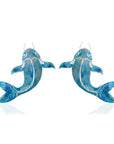 Sultan of The Ocean Aqua Print Flashy Earrings