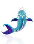 Sultan of The Ocean Blue Crystal Flashy Necklace/Brooch