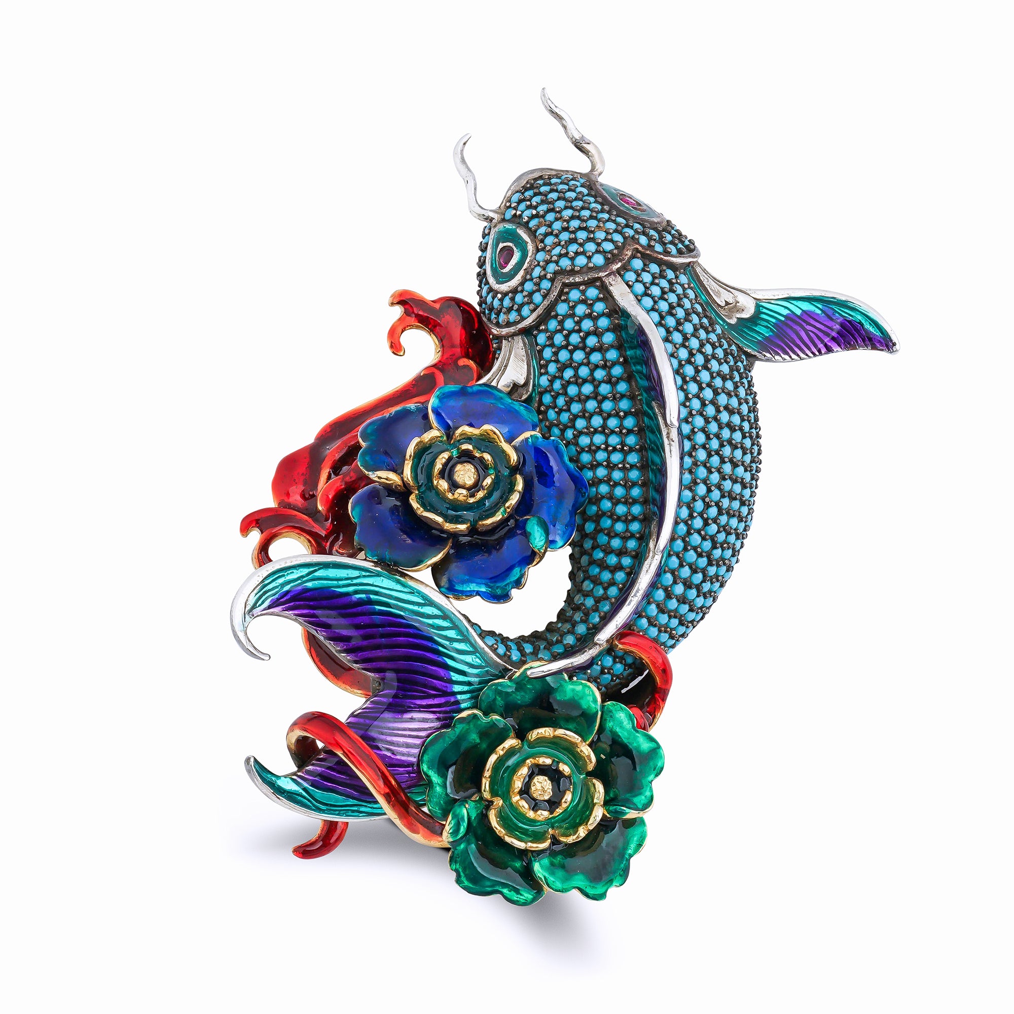 Sultan of The Ocean Turkuaz Gösterişli Kolye / Broş