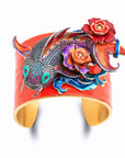 Sultan of the Ocean Rainbow Red Enamel Flashy Bracelet