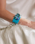 Sultan of The Ocean Aqua Print Flashy Bracelet