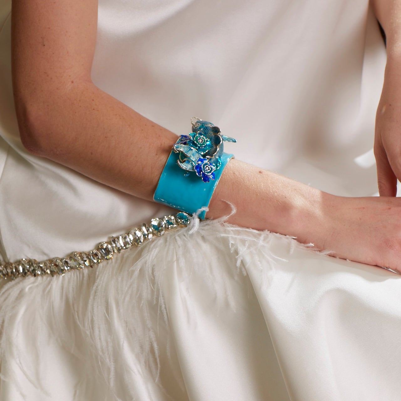 Sultan of The Ocean Aqua Print Flashy Bracelet