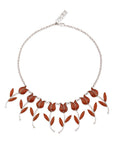 Tulip Era Orange Enamel Choker