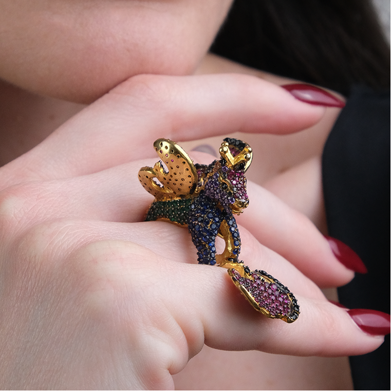 Secret of The Universe Ruby Crystal Large Stylish Ring