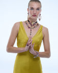 Secret of Heart Ruby & Pink & Champaigne Choker/Necklace