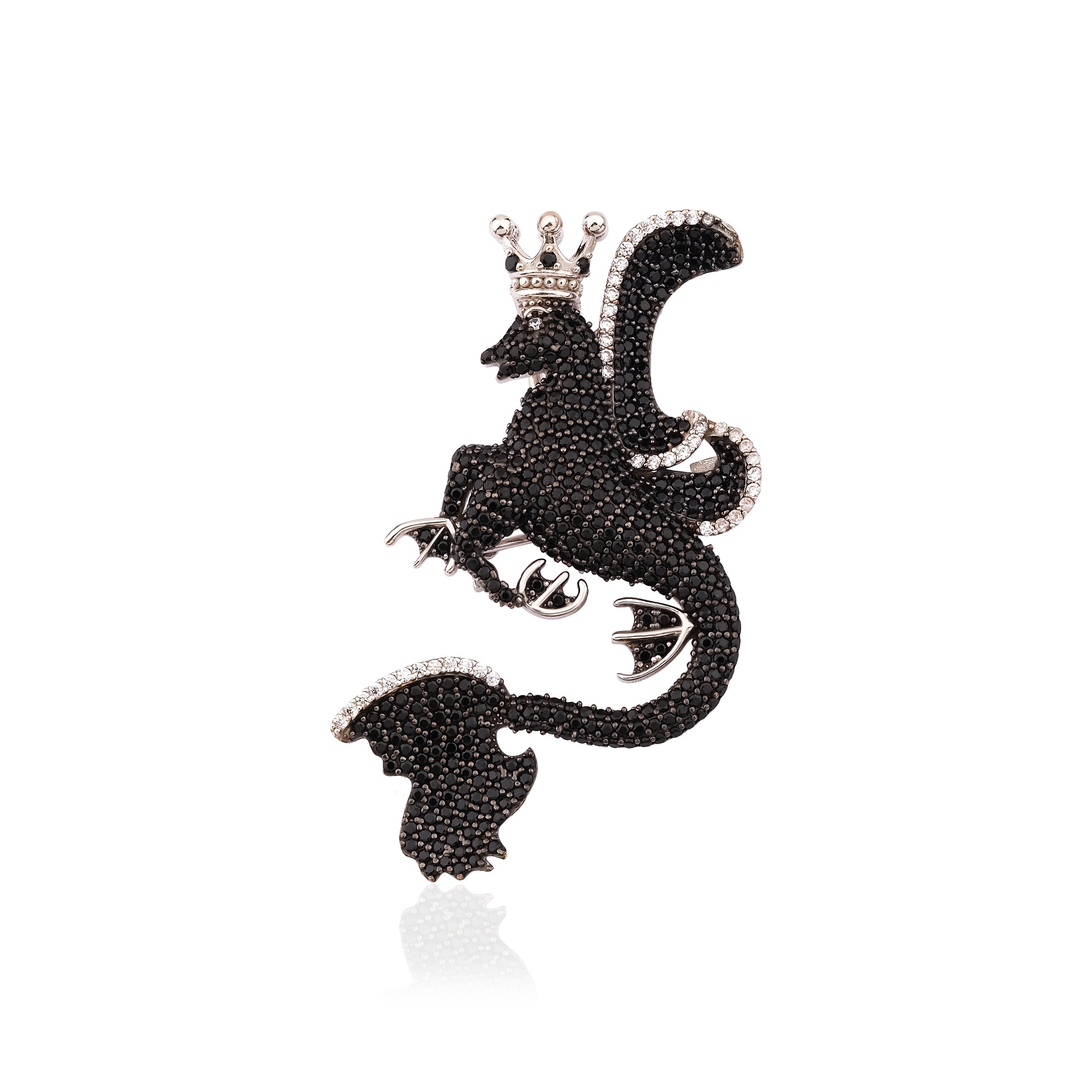 Secret of Stamboul Siyah Efsanevi Dragon Kolye / Broş