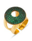 Heart Chakra Green Crystal Ring