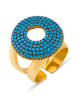Throat Chakra Turquoise Crystal Ring