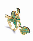 Secret of The Universe Green Crystal Large Stylish Ring