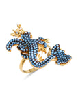 Jr. Secret of The Universe Aqua Crystal Iconic Knuckle Ring
