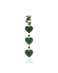 Secret of Heart Green Triple Dragon Pendant