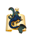 Secret of The Universe Dark Blue & Green Crystal Mythological Dragon Bracelet