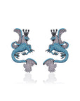 Secret of Stamboul Pink & Aqua Legendary Seahorse Earrings