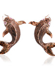 Sultan of The Ocean Leopar Desen Gösterişli Küpe