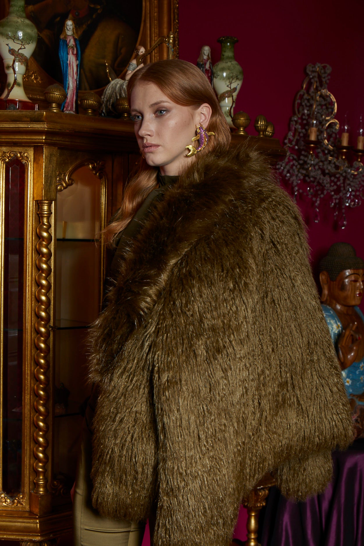 Sultan of The Ocean Ruby Gösterişli Küpe