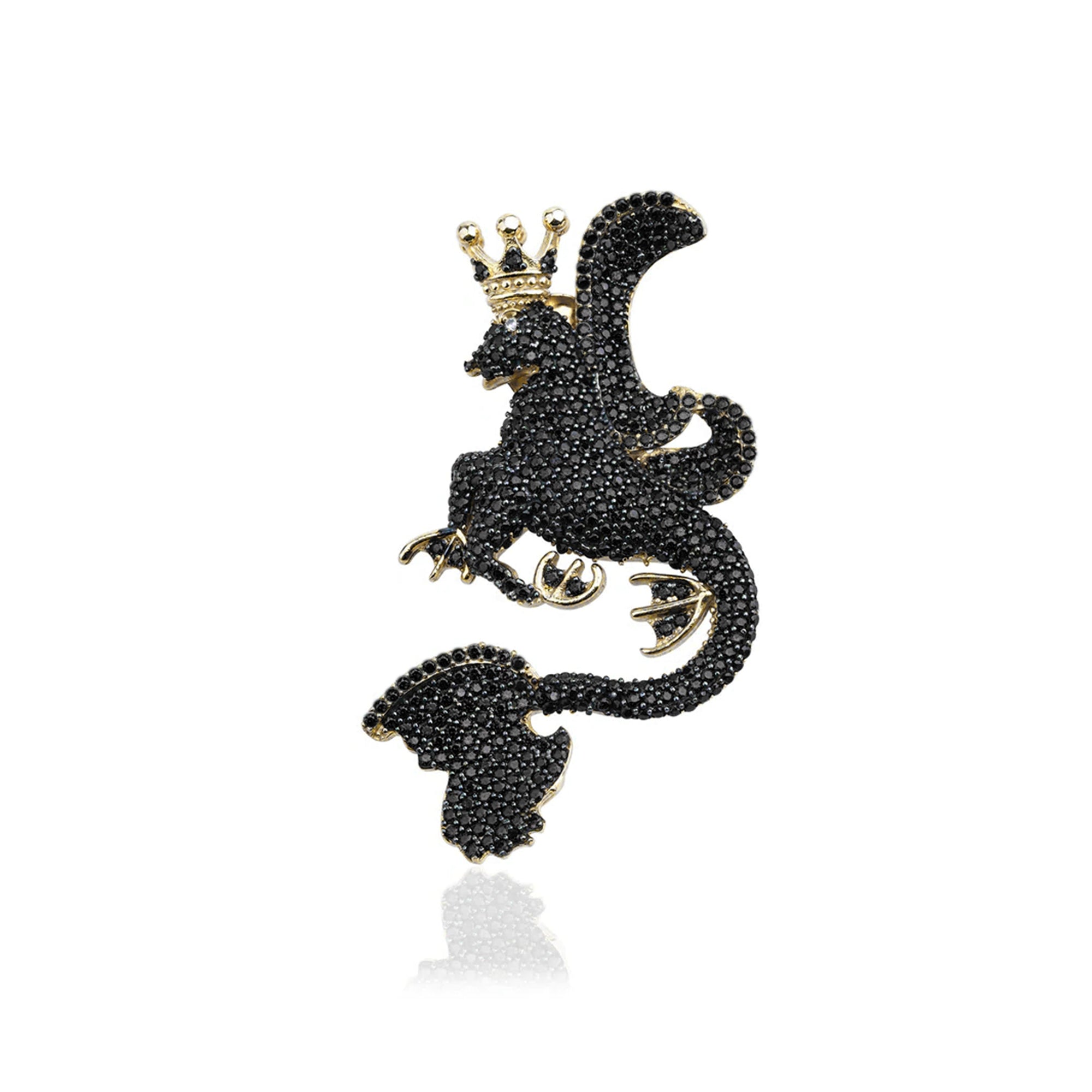 Secret of Stamboul Siyah Efsanevi Dragon Kolye / Broş