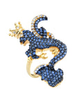 Jr. Secret of The Universe Dark Blue & White Crystal Iconic Knuckle Ring