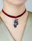 Jr. Secret of The Universe Dark Blue White Crystal Iconic Necklace