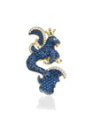 Jr. Secret of The Universe Dark Blue White Crystal Iconic Necklace