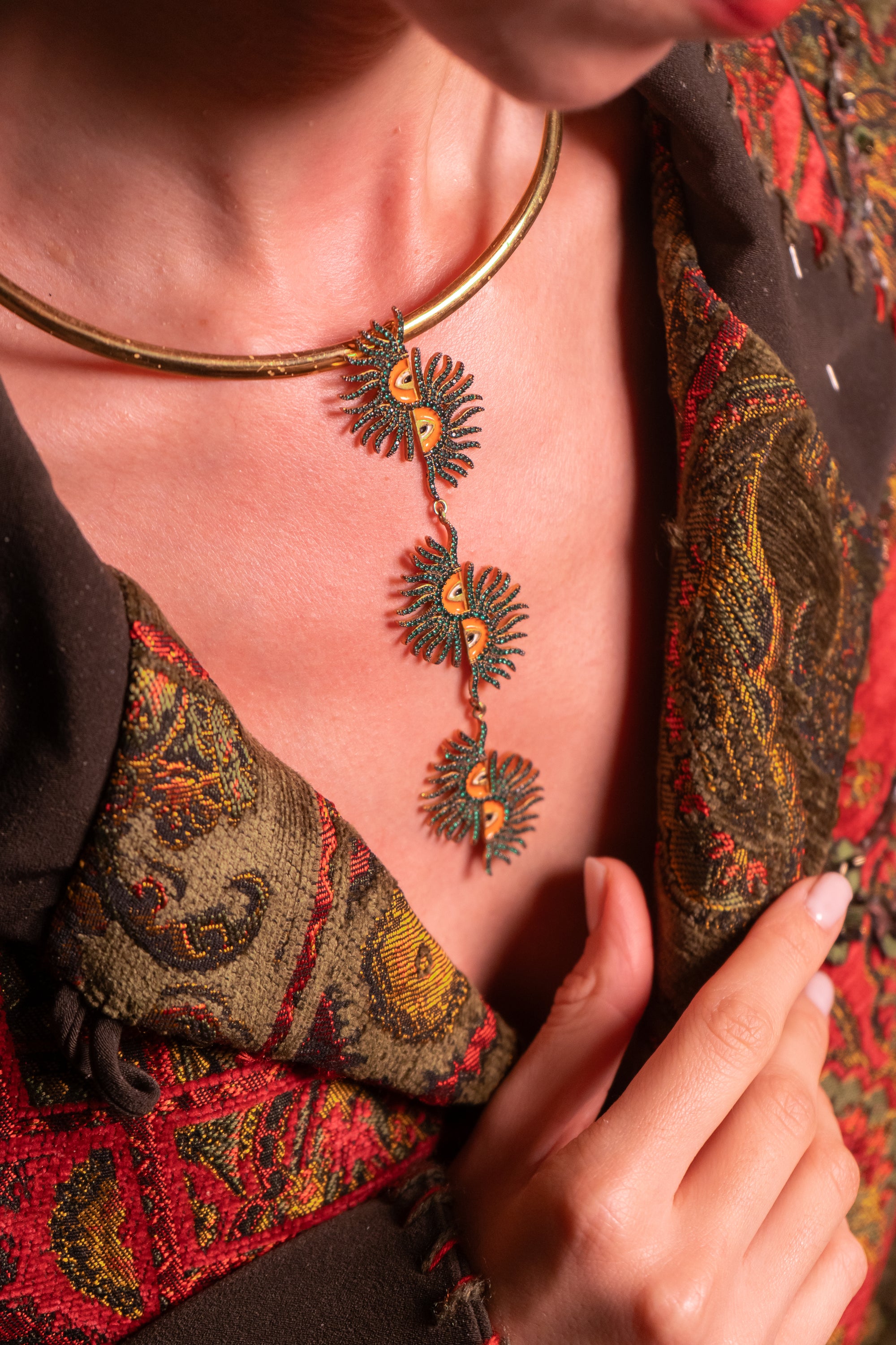 Rise of The Sun Yeşil Üçlü Kolye